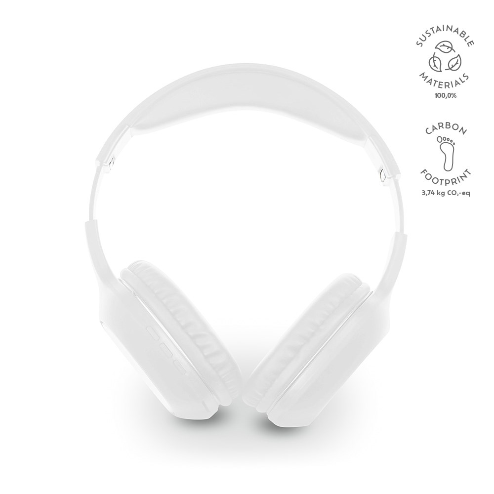 Galileo hoofdtelefoon gerecycled ABS 200 mAh - voor bedrijven en relatiegeschenken - Wit