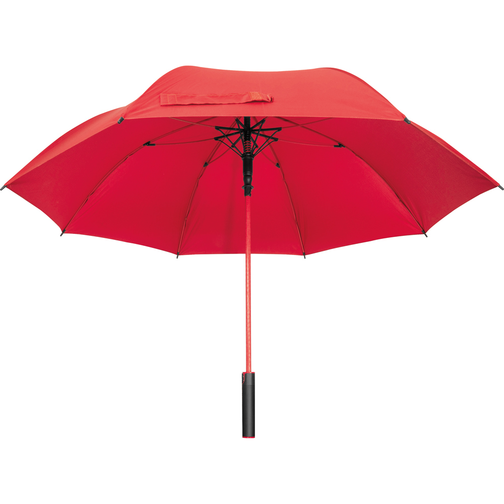 Wandelparaplu met ring aan het handvat - Rood