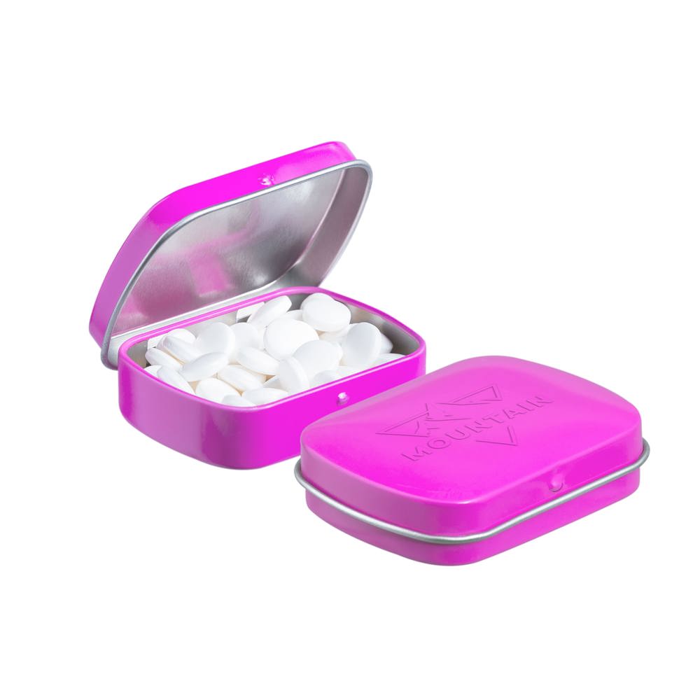 Mini scharnierblikje embossing - bedrukt of onbedrukt verkrijgbaar - fuchsia
