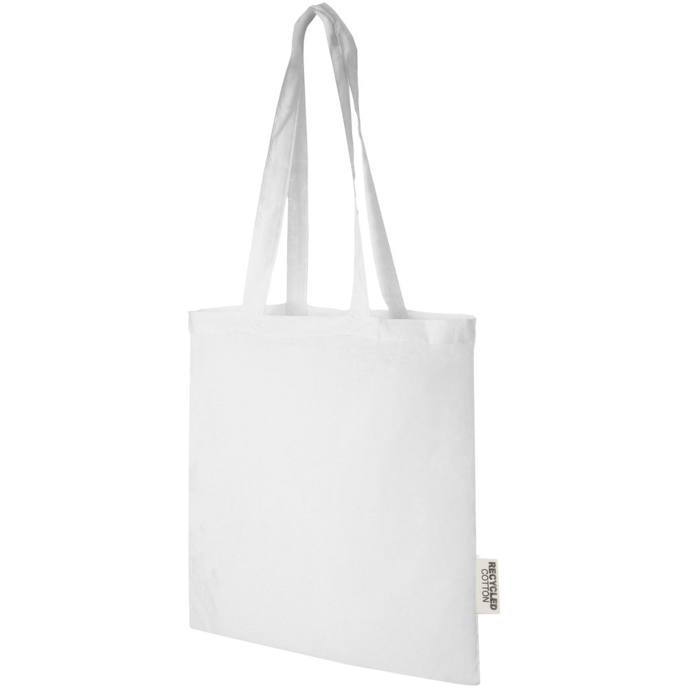 Madras 140 g/m2 draagtas van GRS gerecycled katoen 7 l - voor bedrijven en relatiegeschenken - Wit