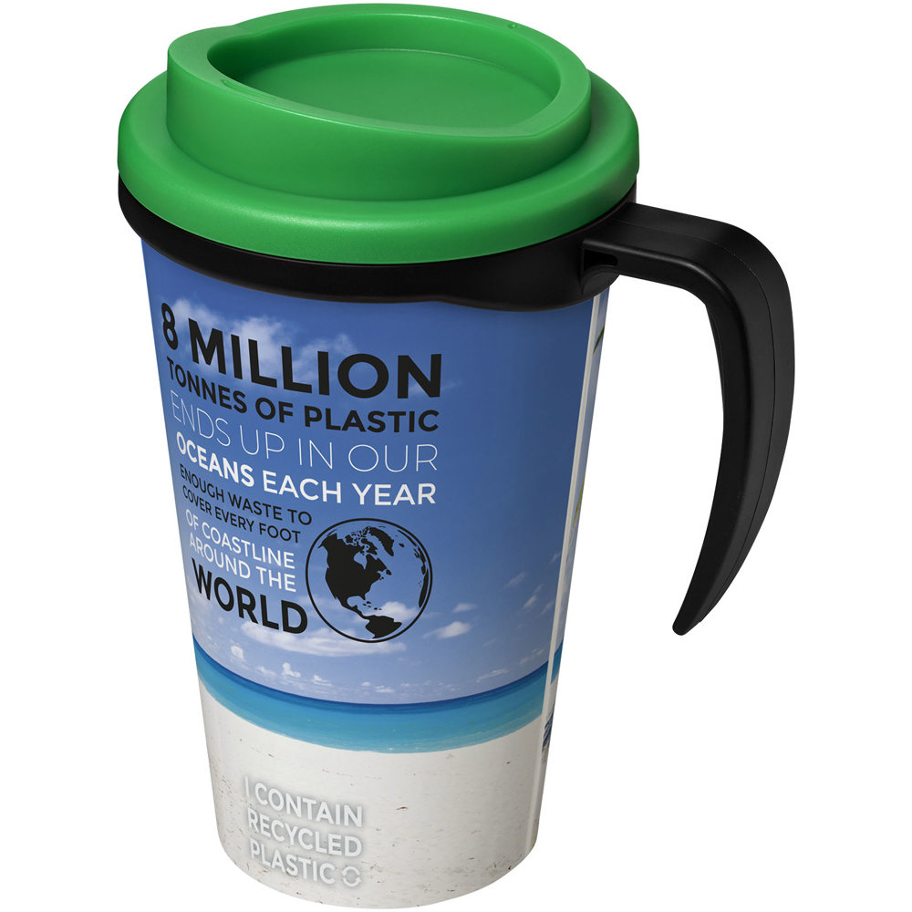 Brite Americano® grande 350 ml geïsoleerde beker - voor bedrijven en relatiegeschenken - Zwart, Groen