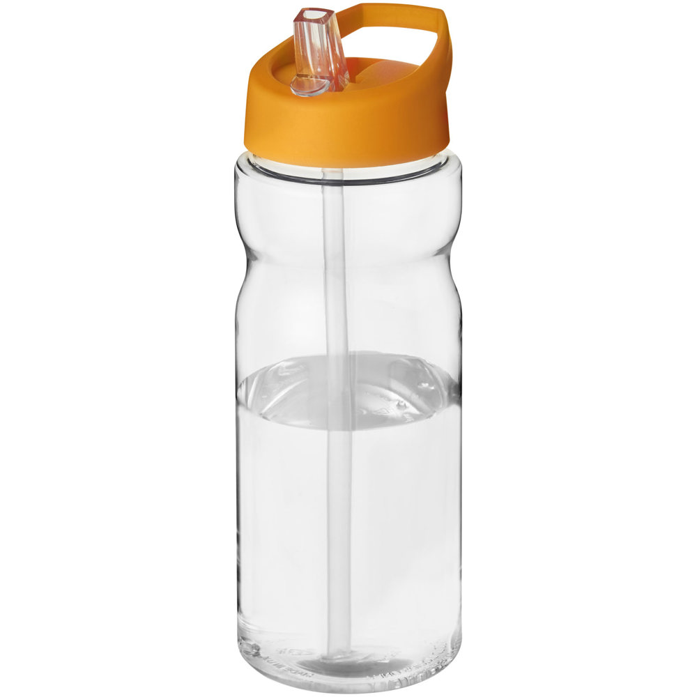 H2O Active® Base Tritan™ 650 mlsportfles met tuitdeksel - kopen of bedrukken - Transparant helder, Oranje