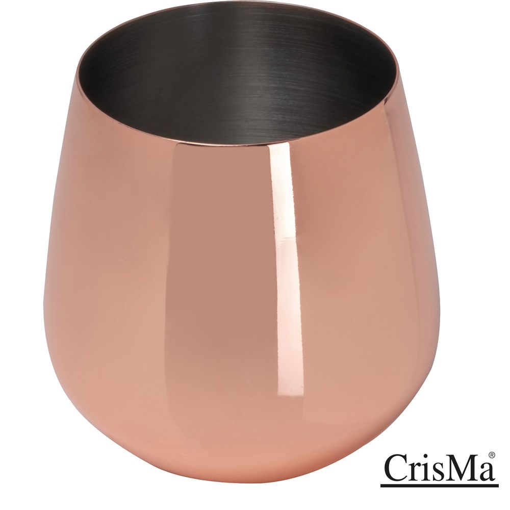 CrisMa rvs/koper beker, 500 ml - voor bedrijven en relatiegeschenken