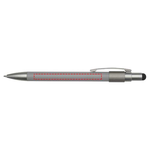 Rill RCS gerecycleerde balpen met stylus en fidget spinner (blauwe inkt)