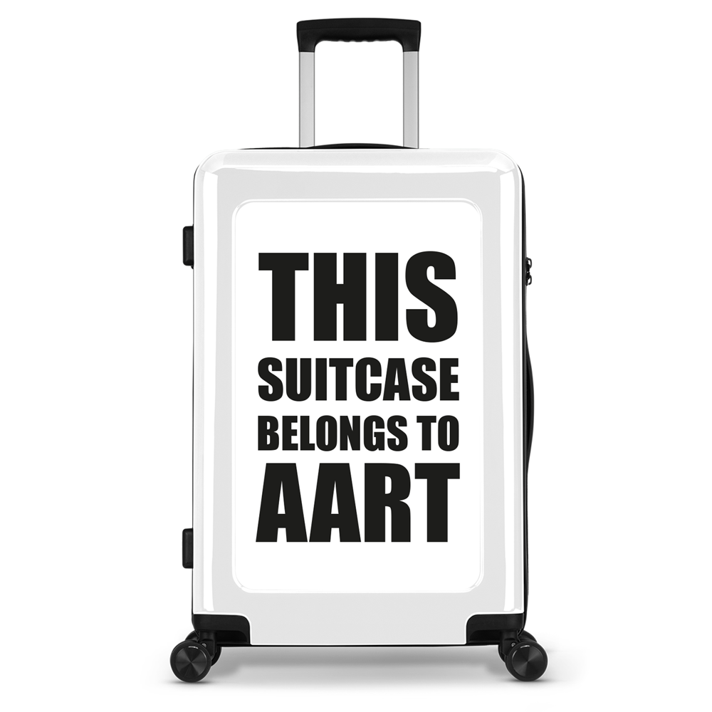 STICKERCASE® 24" Reiskoffer wit - met gepersonaliseerde sticker en/of individuele namen