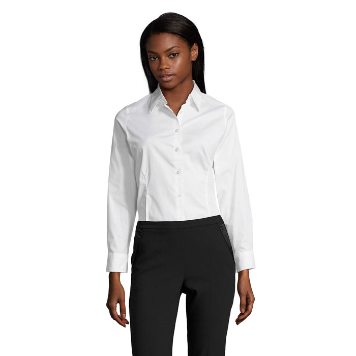 EDEN - EDEN STRETCH DAMES SHIRT - voor bedrijven en relatiegeschenken - Wit