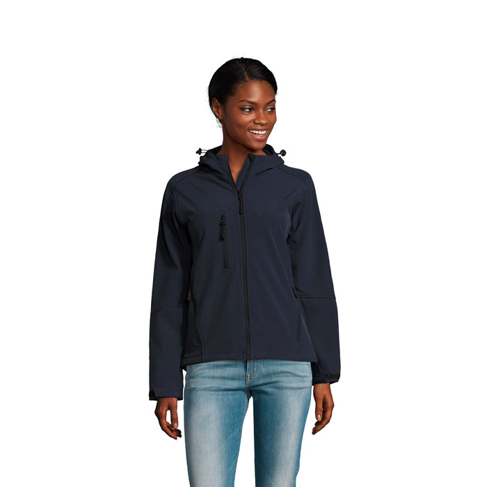 REPLAY WOMEN - REPLAY DAMES HOOD SOFTSHELL - kopen of bedrukken - Franse Marine