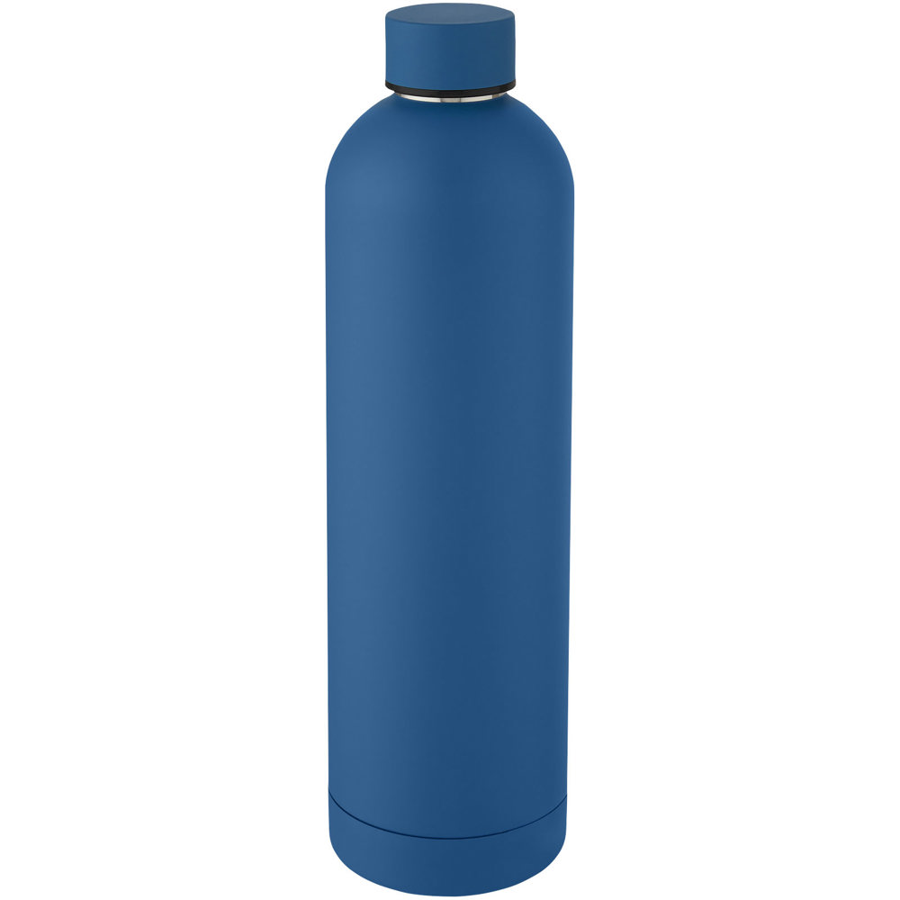 Spring 1l koperen vacuümgeïsoleerde fles - bedrukt of onbedrukt verkrijgbaar - Tech blauw