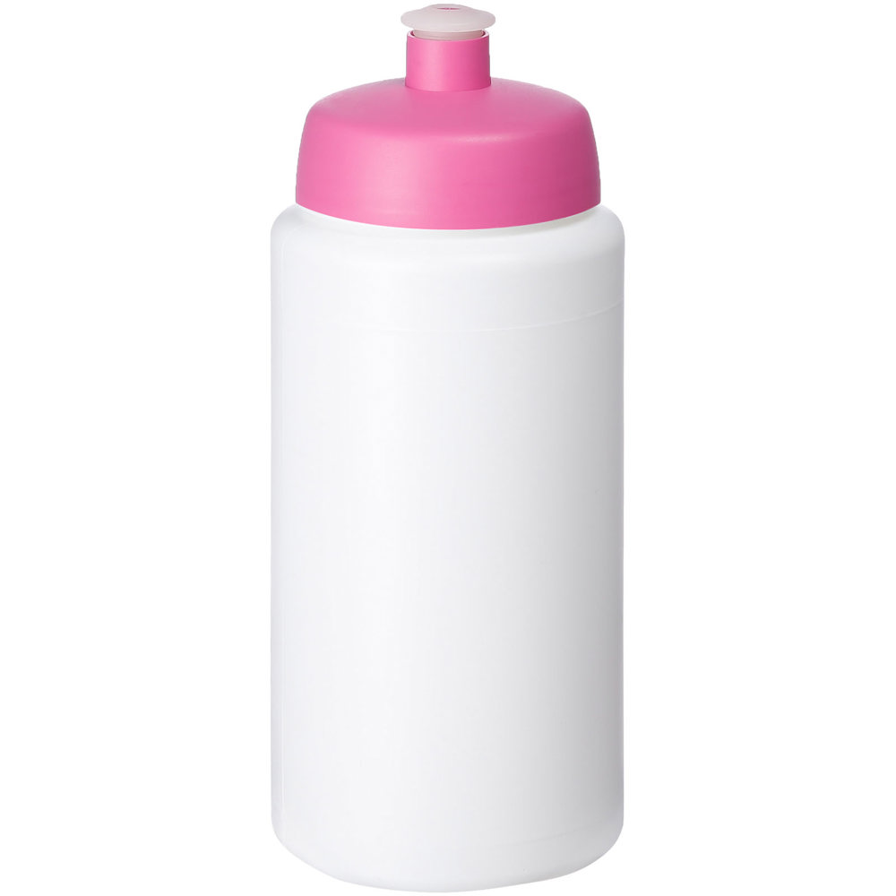Baseline® Plus grip 500 ml sportfles met sportdeksel - kopen of bedrukken - Wit, Roze
