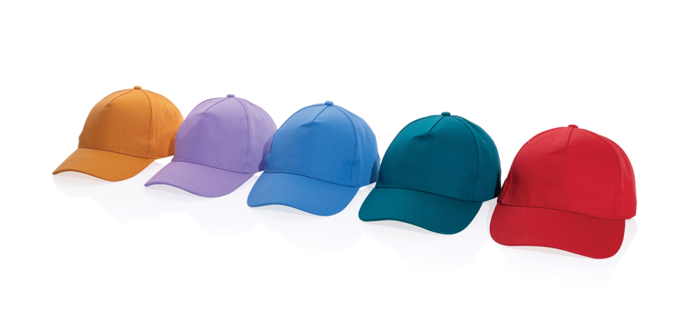 Impact AWARE™ 5 panel 280gr recycled katoenen cap - bedrukt of onbedrukt verkrijgbaar