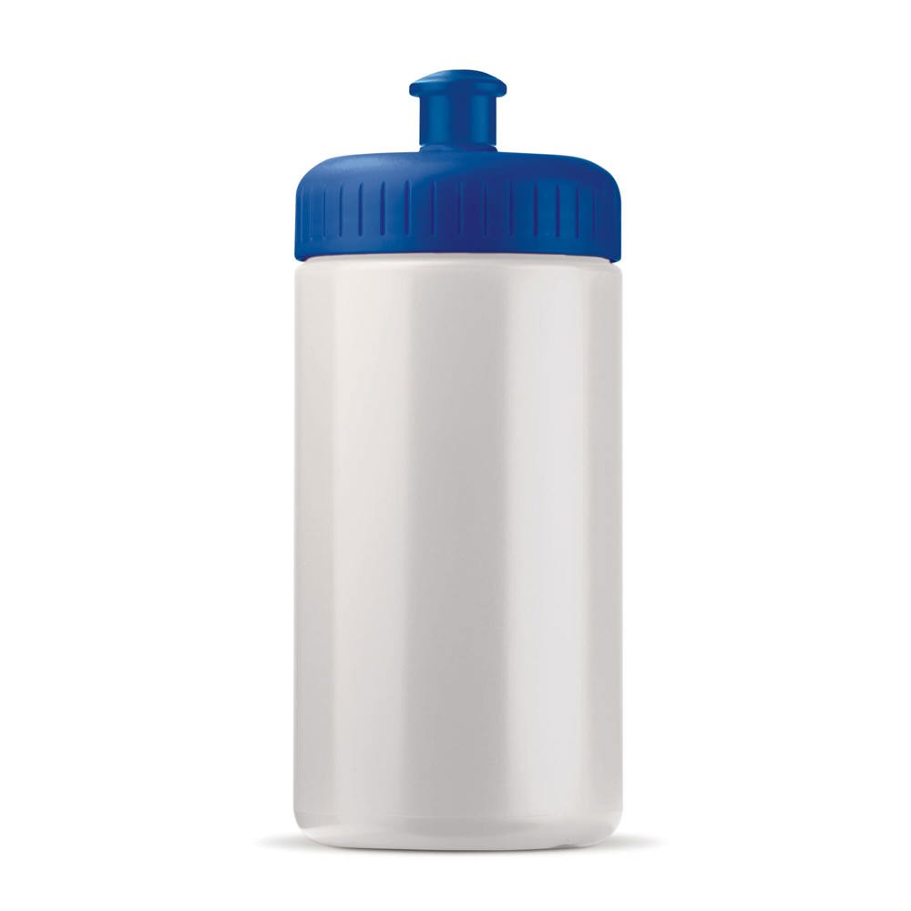 Sportbidon classic 500ml - bedrukt of onbedrukt verkrijgbaar - Wit / Donkerblauw