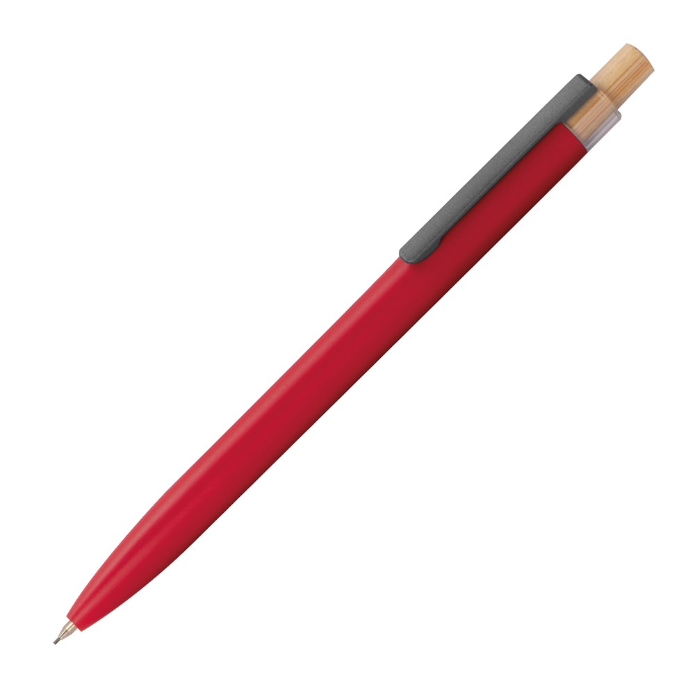 Schrijfset van gerecycled aluminium met een pen en potlood
