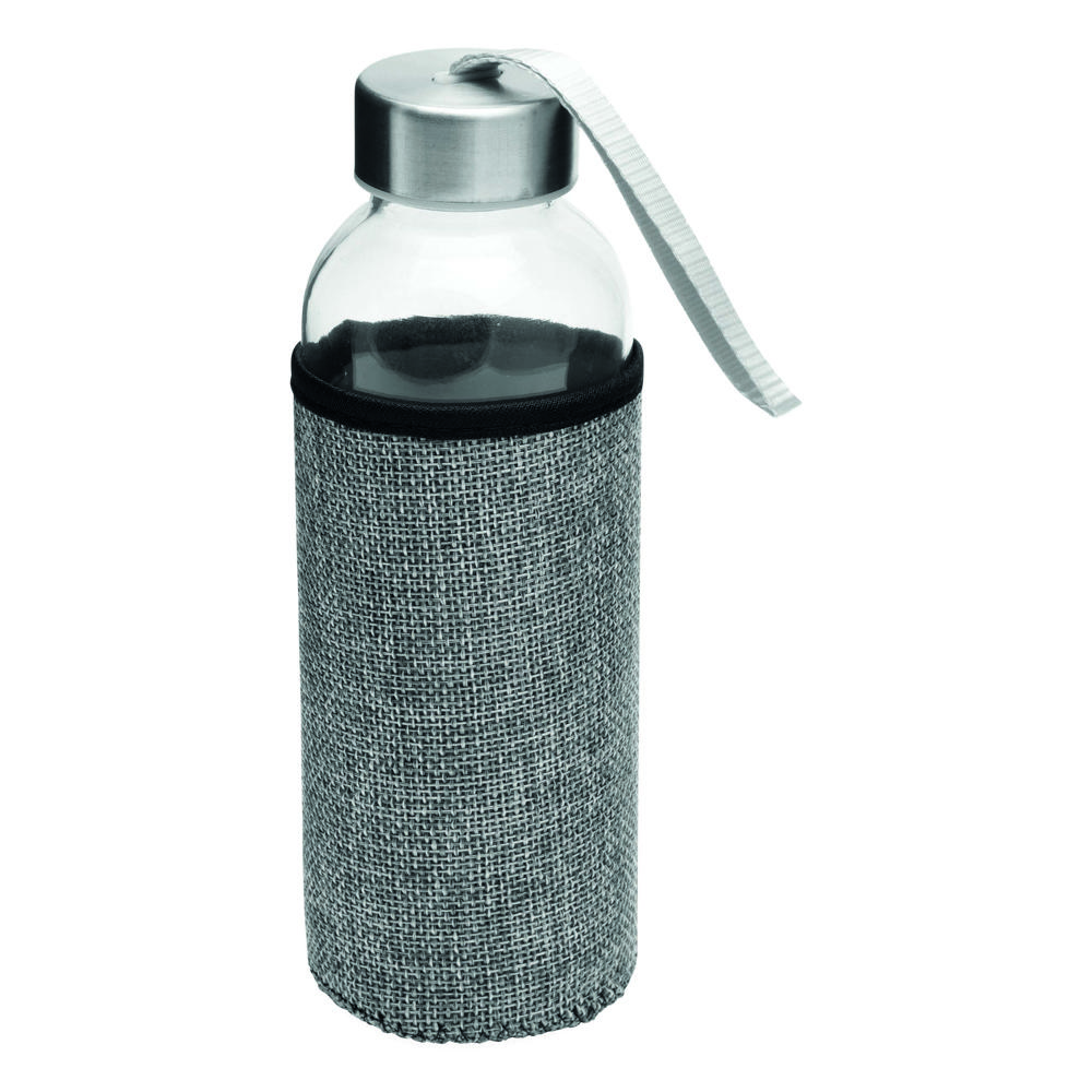 TAKE JUTY - Glazen drinkfles - kopen of bedrukken - Grijs