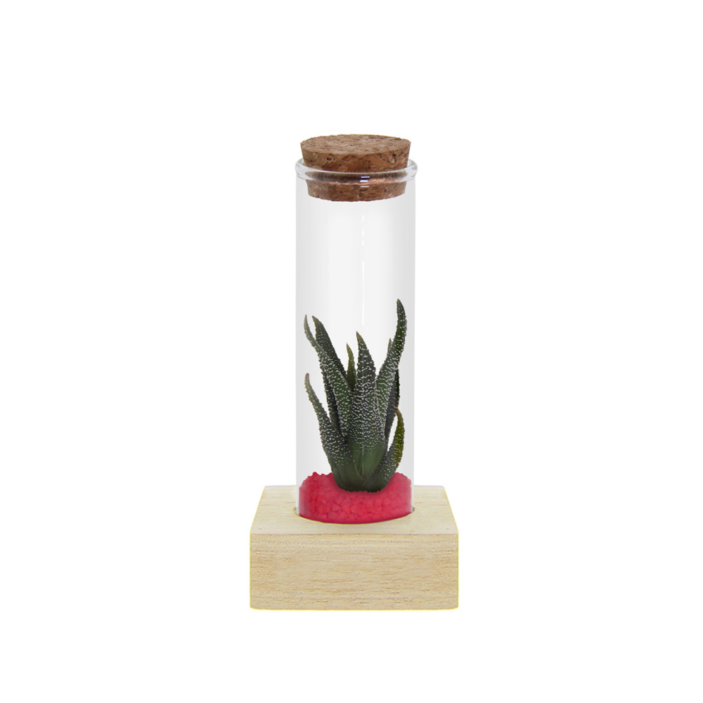 Tiny Treasurez® - Single tube & wood - met logo of onbedrukt bestellen - Donker Roze