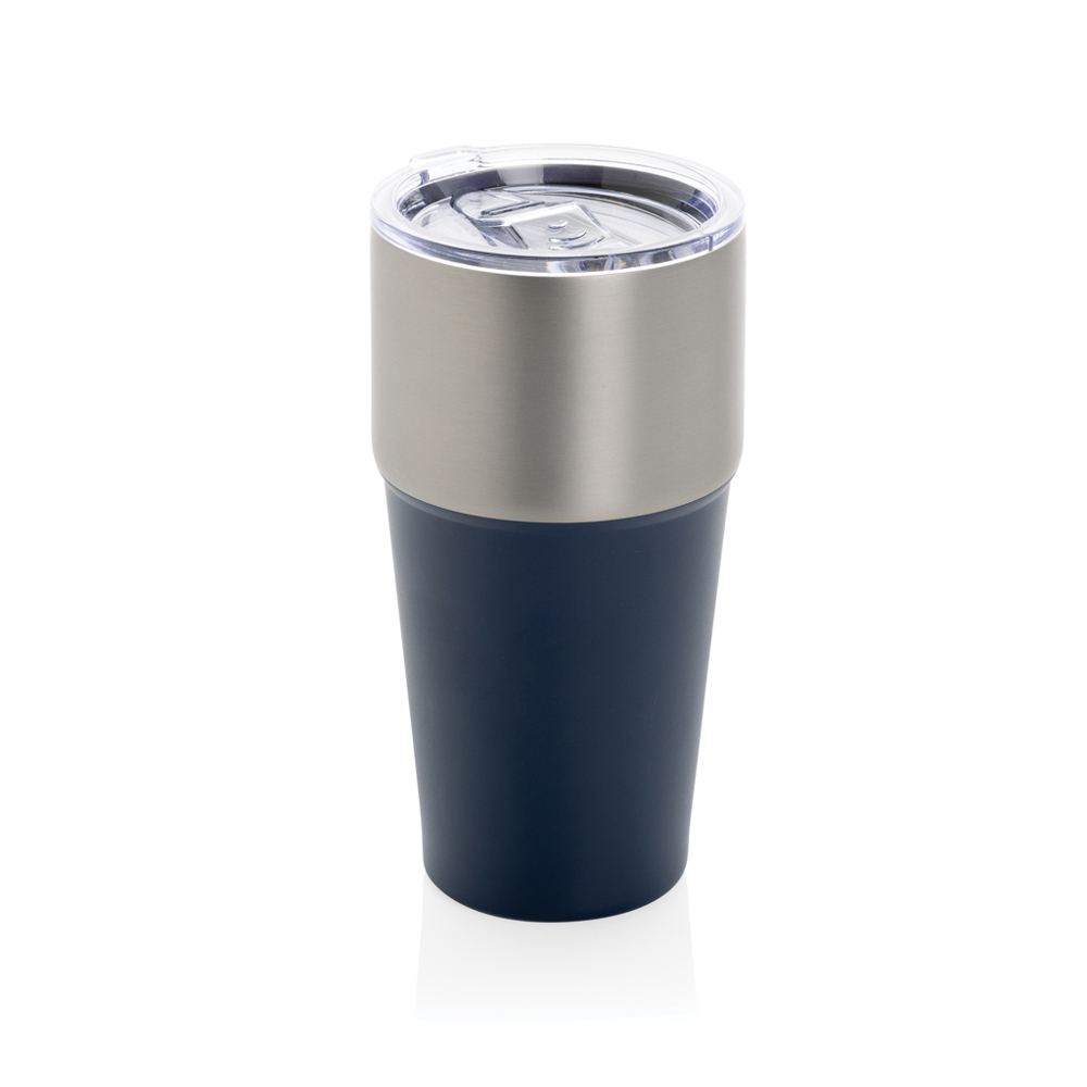 Fluid RCS gerecycled RVS beker 500ML - met logo of onbedrukt bestellen - donkerblauw (± PMS 2767)