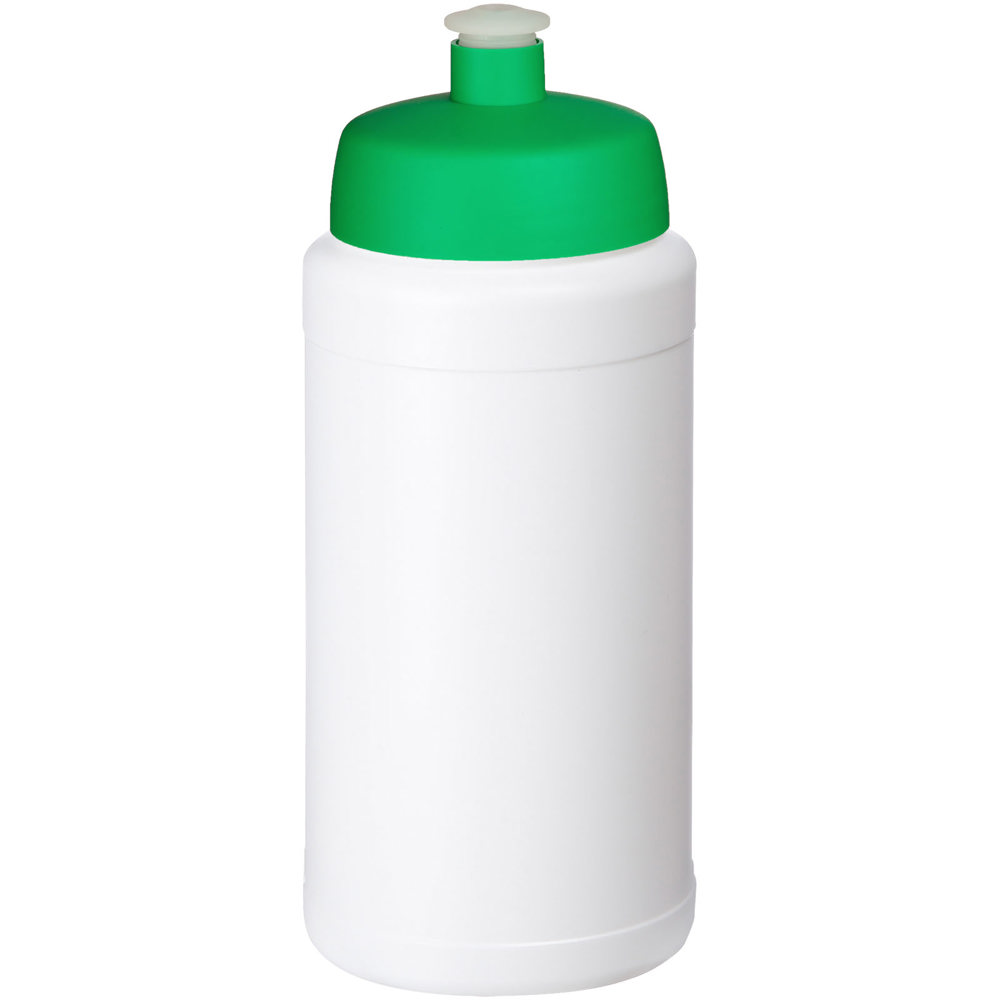 Baseline gerecyclede sportfles van 500 ml - kopen of bedrukken - Wit, Groen