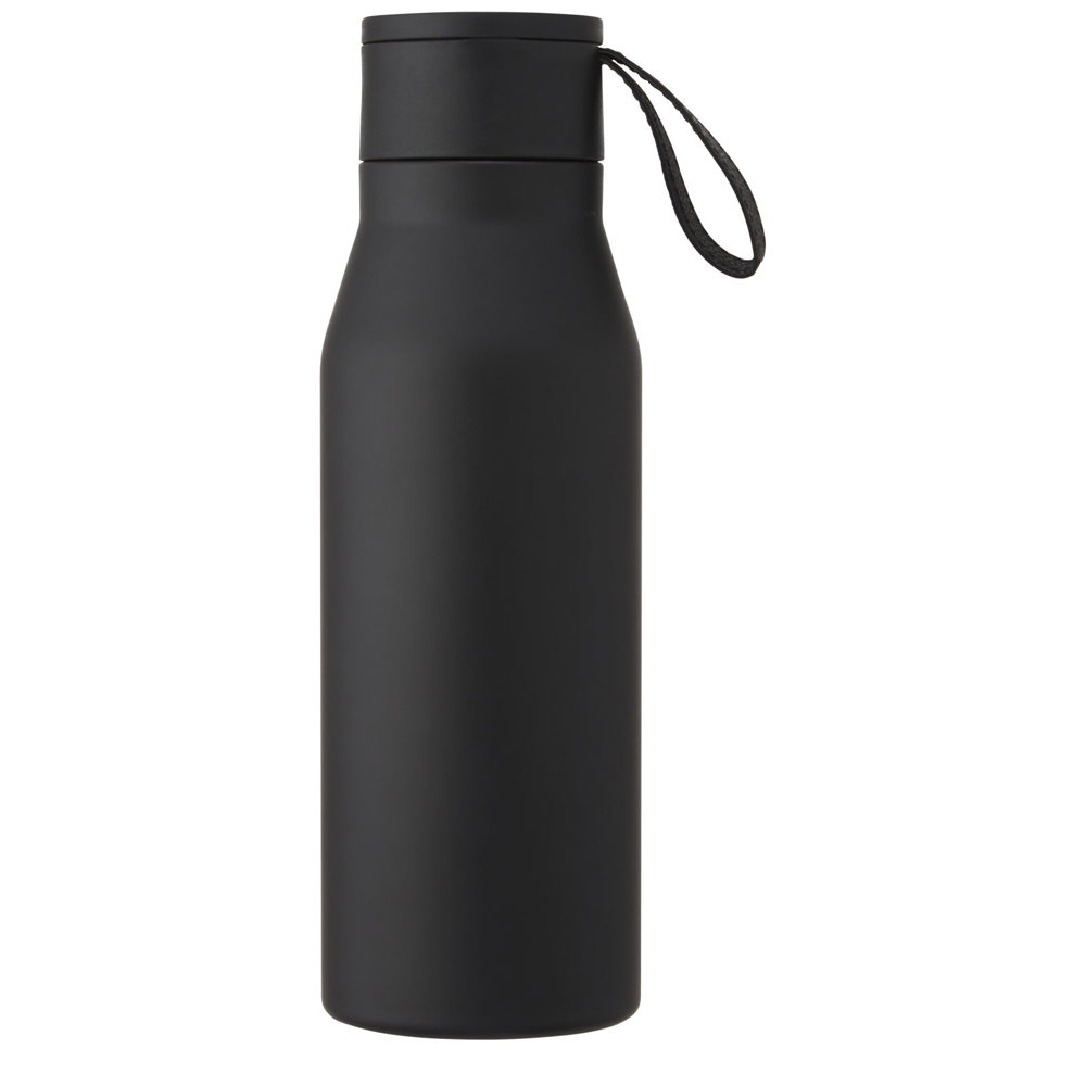 Ljungan koperen vacuüm geïsoleerde roestvrijstalen fles van 500 ml met PU leren band en deksel