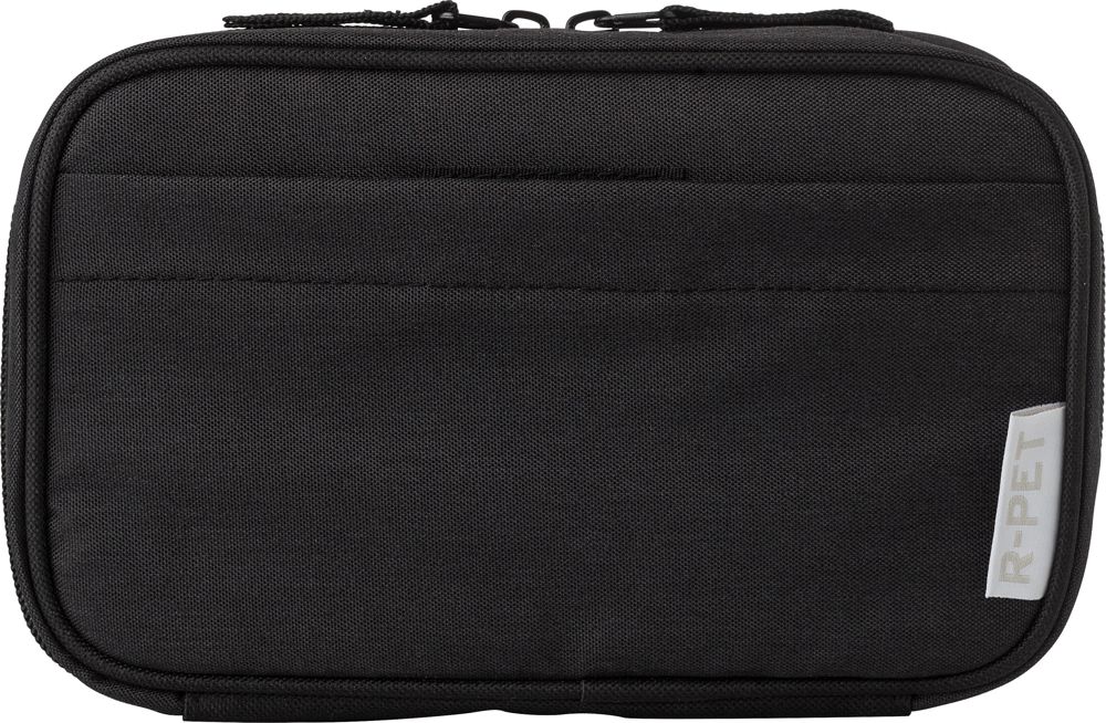rPET 300D polyester reispouch Calix - voor bedrijven en relatiegeschenken - Zwart