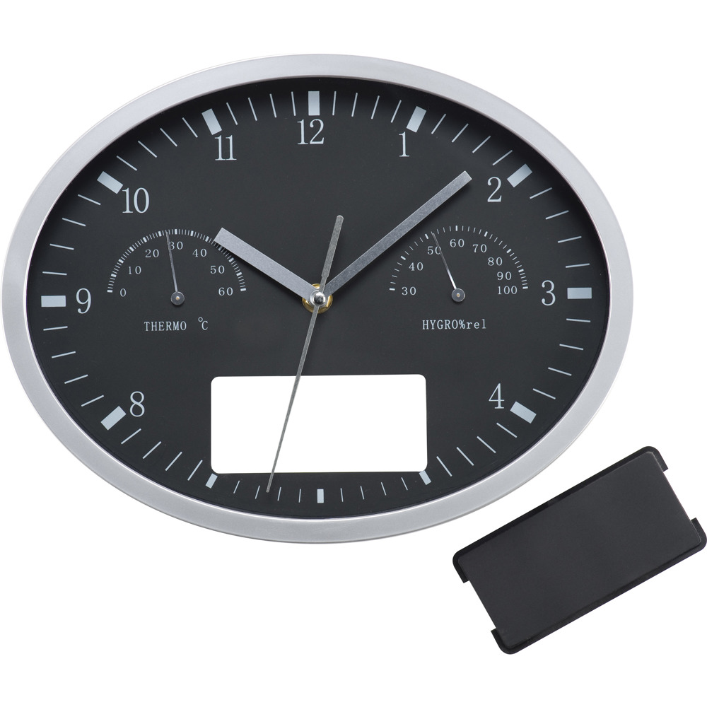 Wanklok met hygro- en thermometer