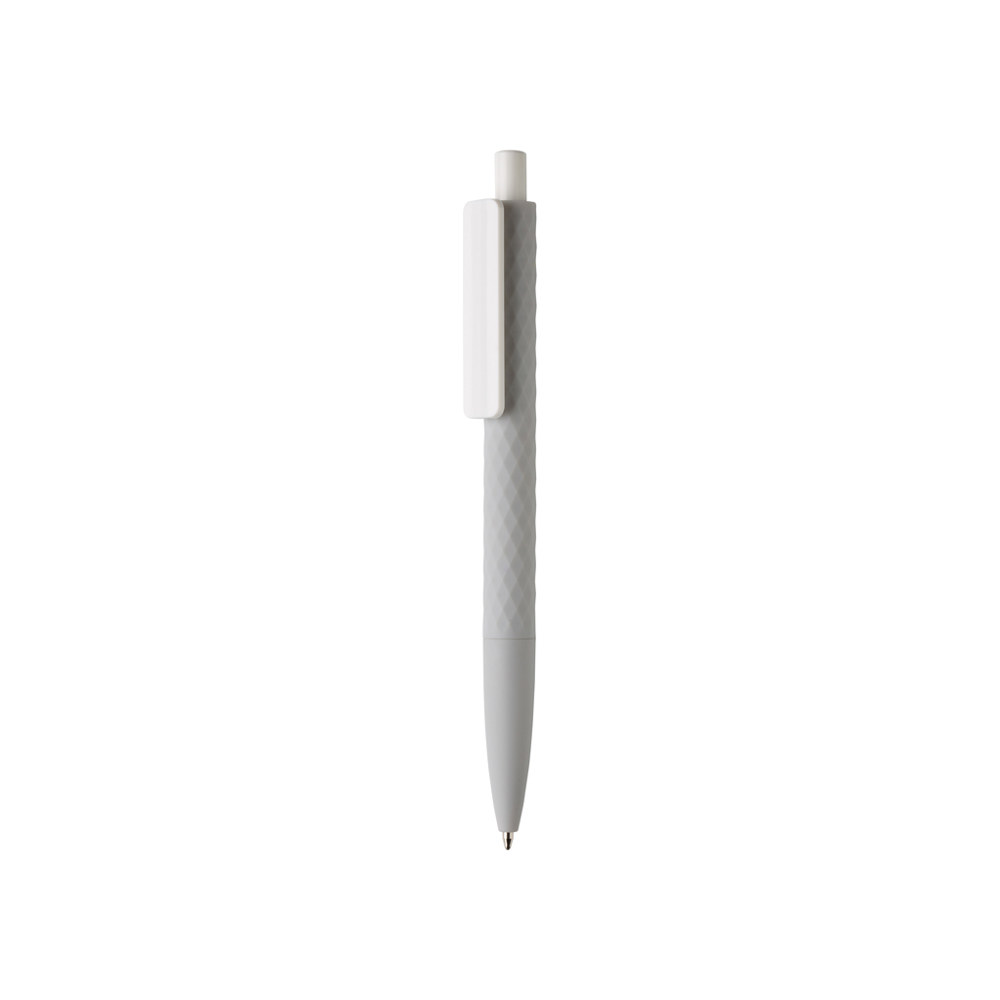 X3 RCS R-ABS pen met smooth touch - met logo of onbedrukt bestellen - grijs, wit (± PMS Cool Grey 5/ ± PMS White)