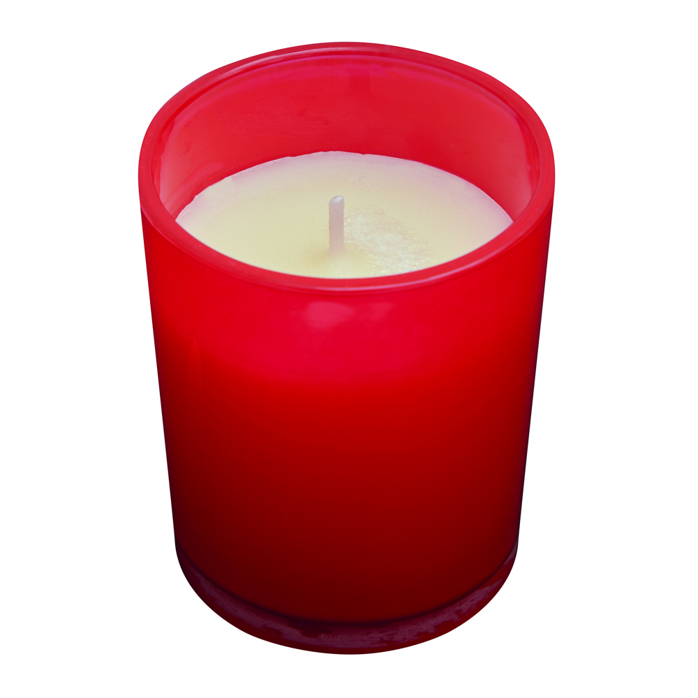 SPHERE - Kaars in glas - met logo of onbedrukt bestellen - rood