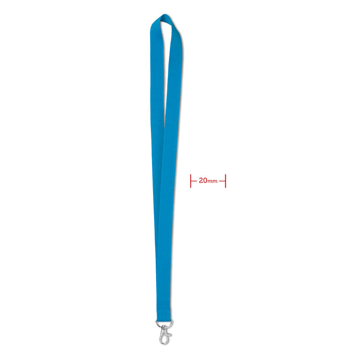 SIMPLE LANY - Lanyard 20 mm - voor bedrijven en relatiegeschenken - turquoise