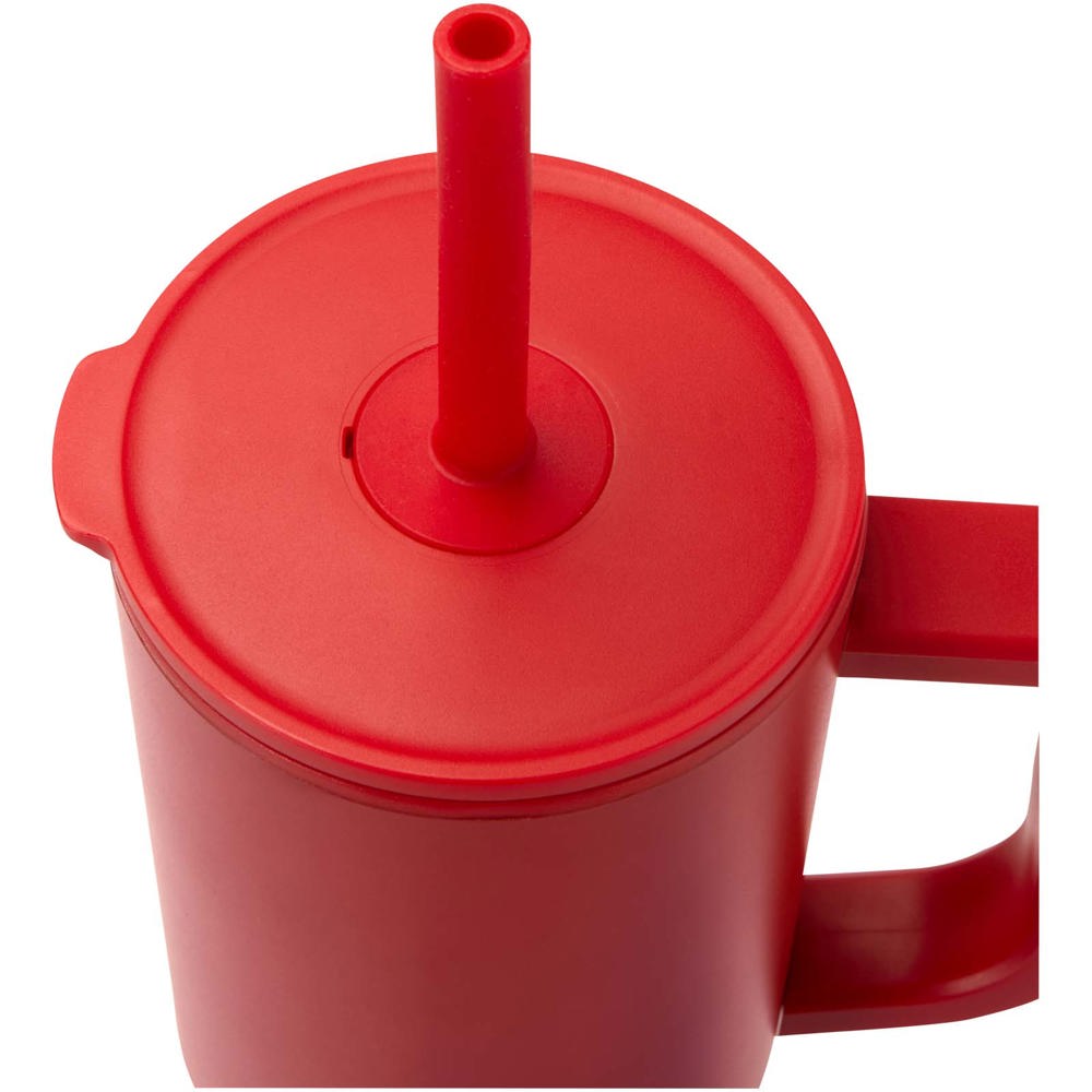 Brady 900 ml RCS gecertificeerde geïsoleerde beker met siliconen rietje