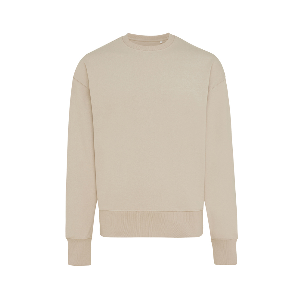 IQONIQ Kruger gerecycled katoen relaxed sweater - voor bedrijven en relatiegeschenken - desert (± PMS 14-0708 TCX)