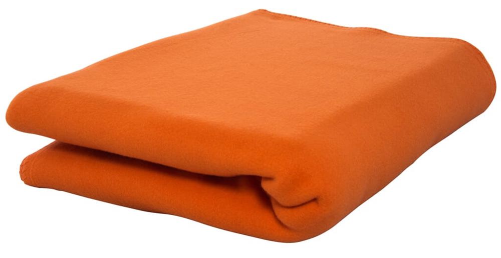 Fleeceplaid 150x120 cm, 250 gr/m² - met logo of onbedrukt bestellen - Oranje (PMS 165c) / Oranje