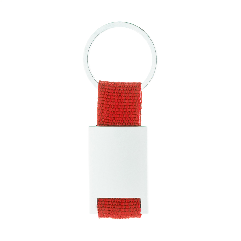 Poxil - sleutelhanger - met logo of onbedrukt bestellen - rood/zilver