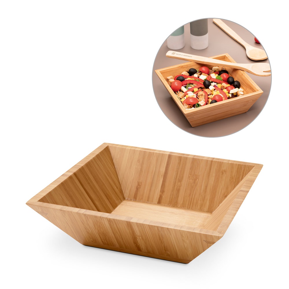PEPPER. bamboe saladeschaal - voor bedrijven en relatiegeschenken