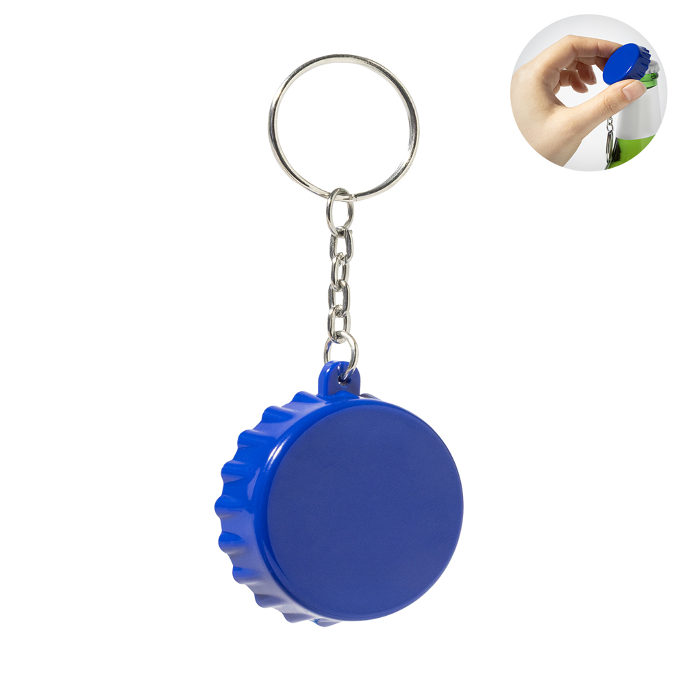 Popcap - RABS flesopener sleutelhanger - bedrukt of onbedrukt verkrijgbaar - blauw