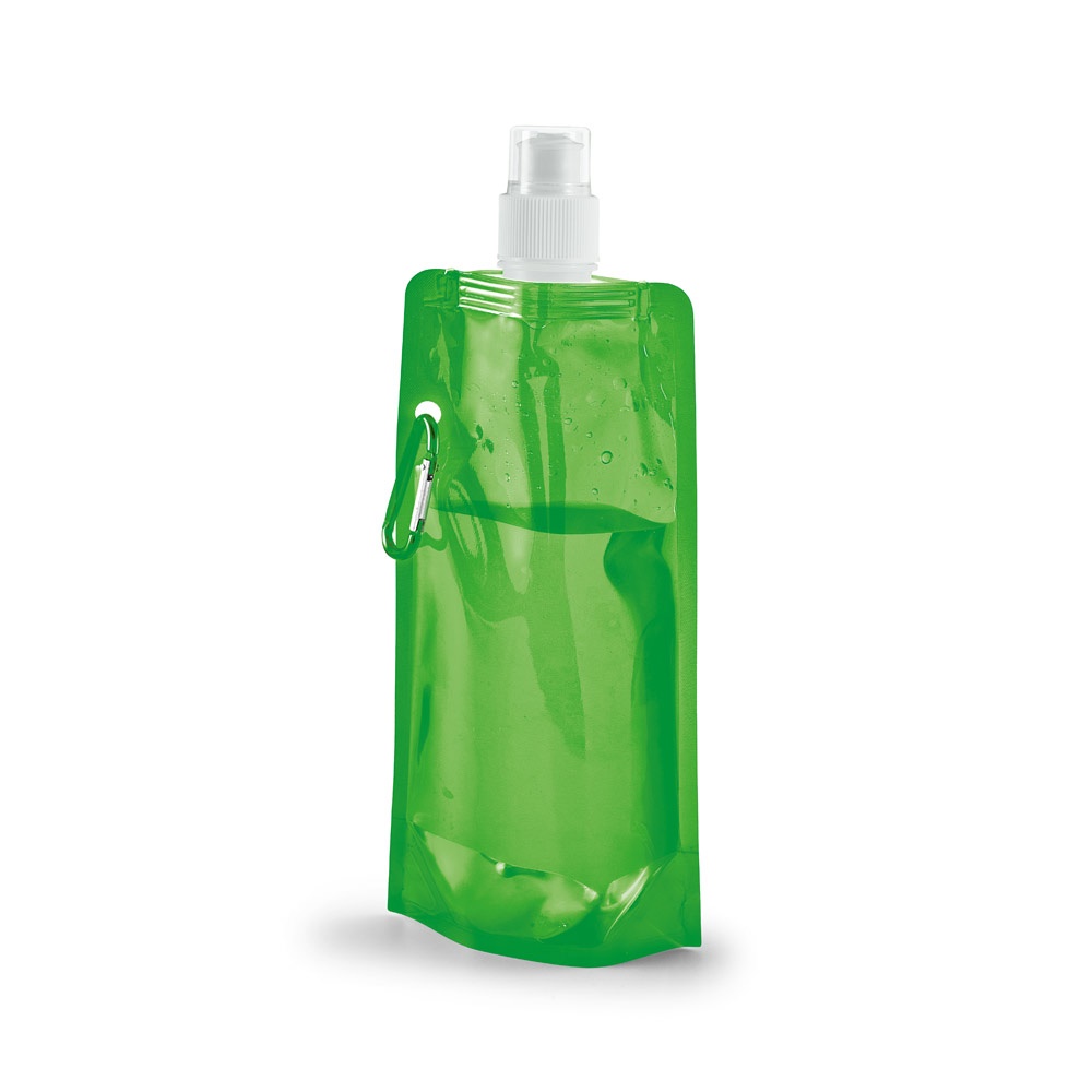 KWILL. 460 ml PE opvouwbare fles - met logo of onbedrukt bestellen - groen