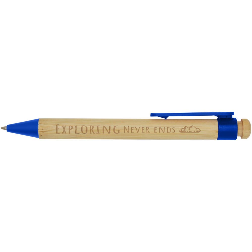 Rattan balpen van bamboe en gerecycled plastic (zwarte inkt)