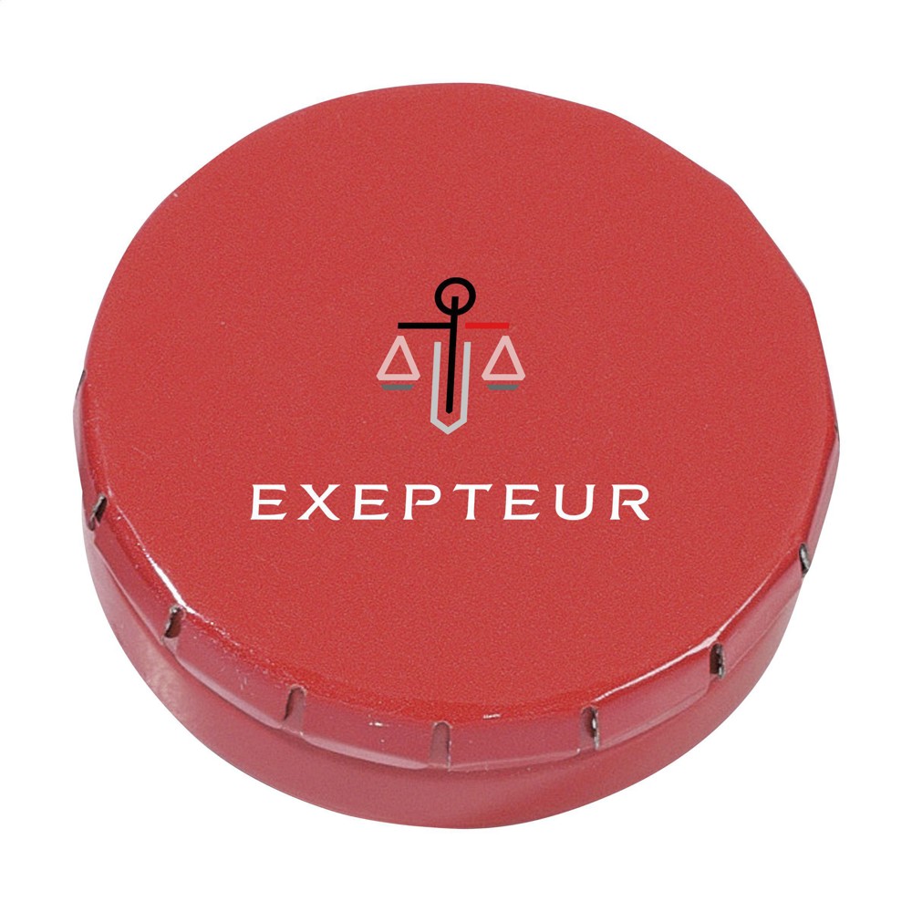 Mini ClicTin pepermuntjes - rood (± PMS 1795)