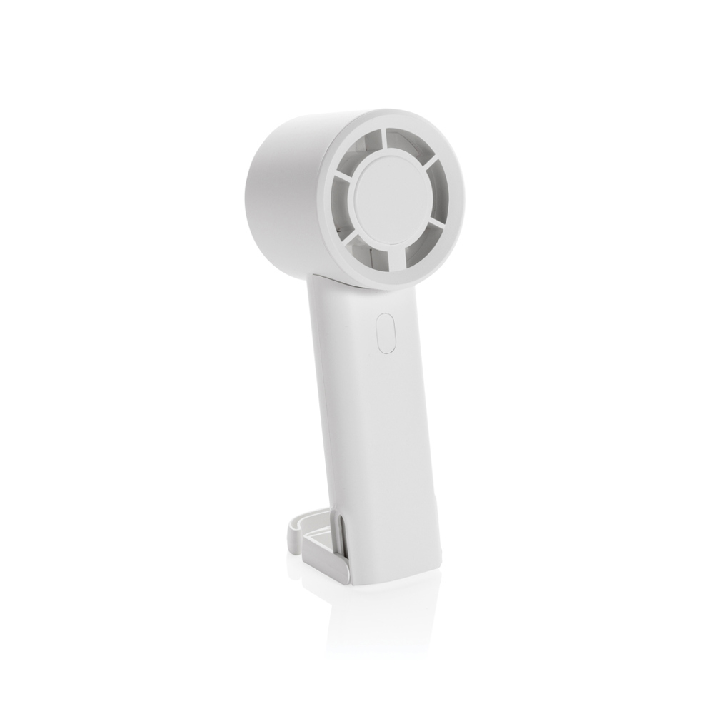 Twist RCS rplastic herlaadbare draagbare ventilator - voor bedrijven en relatiegeschenken - wit (± PMS White)