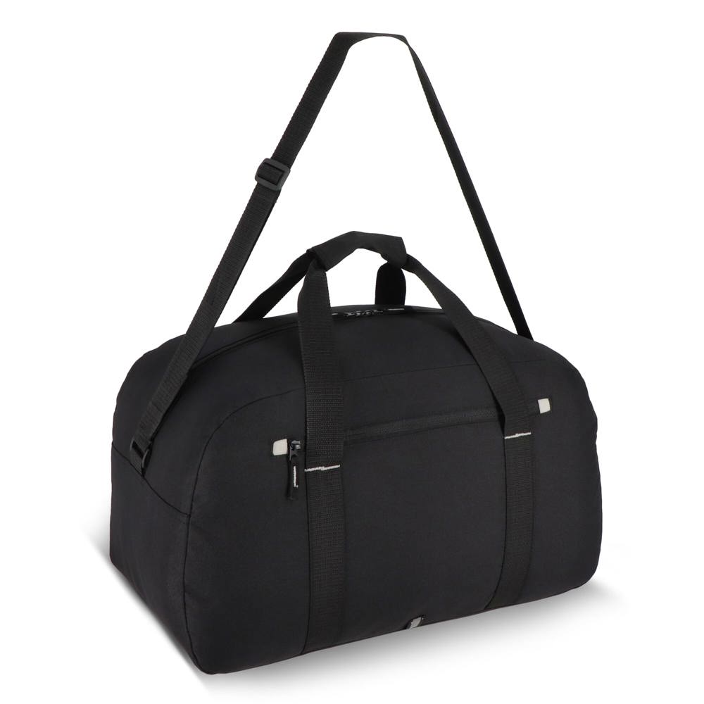 600D gerecycled PET Nevada sport- en reistas 53 x 27 x 30 cm 35 L - voor bedrijven en relatiegeschenken - zwart