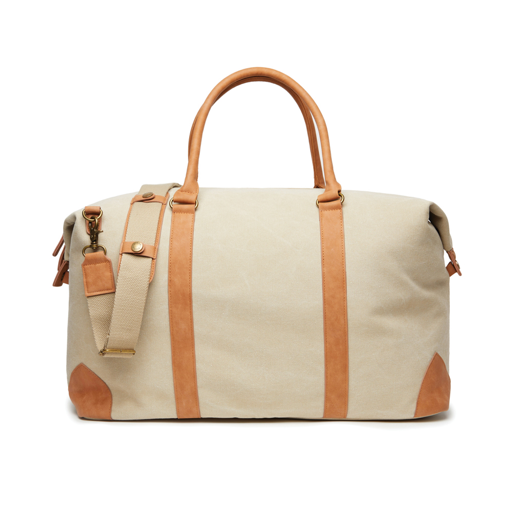 VINGA Bosler RCS rcanvas duffeltas - bedrukt of onbedrukt verkrijgbaar - beige (± PMS 14-1012)