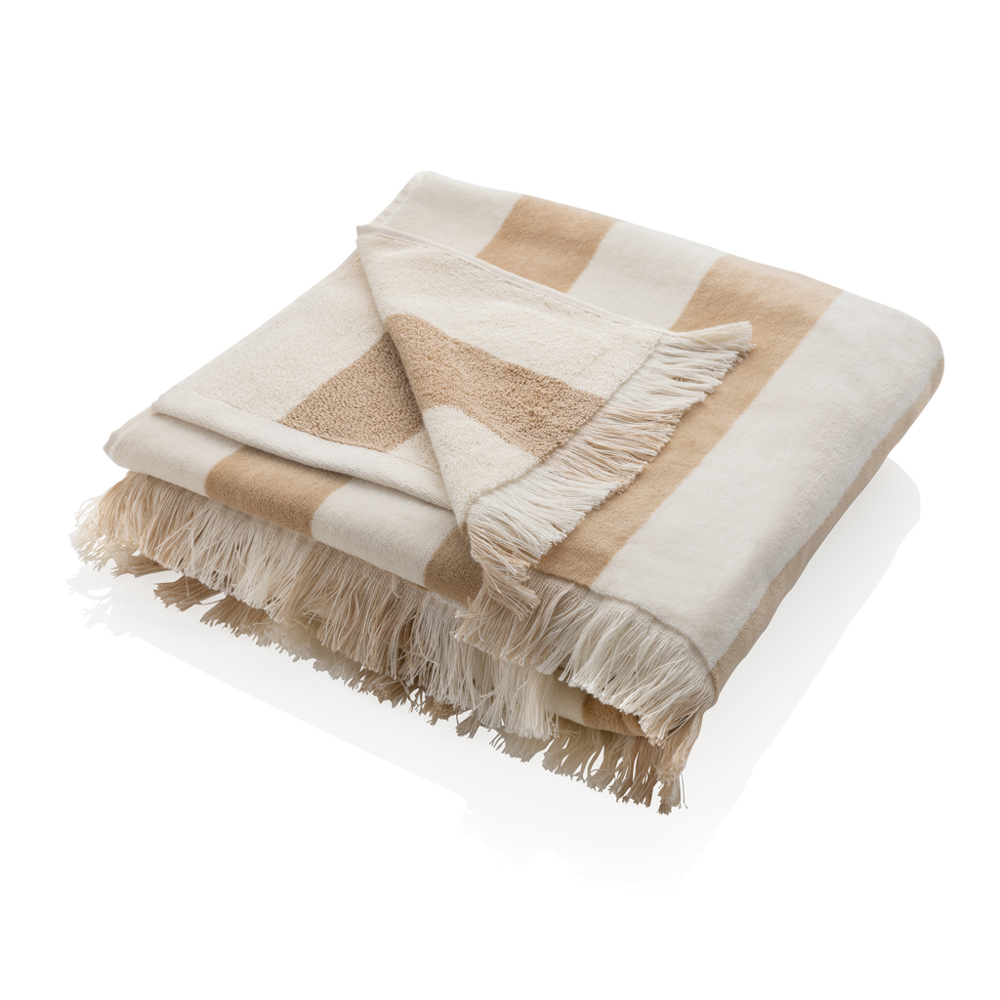 Ukiyo Aware™ Yukari XL strandlaken 100x180cm - met logo of onbedrukt bestellen - bruin (± PMS 14-1208 TCX)