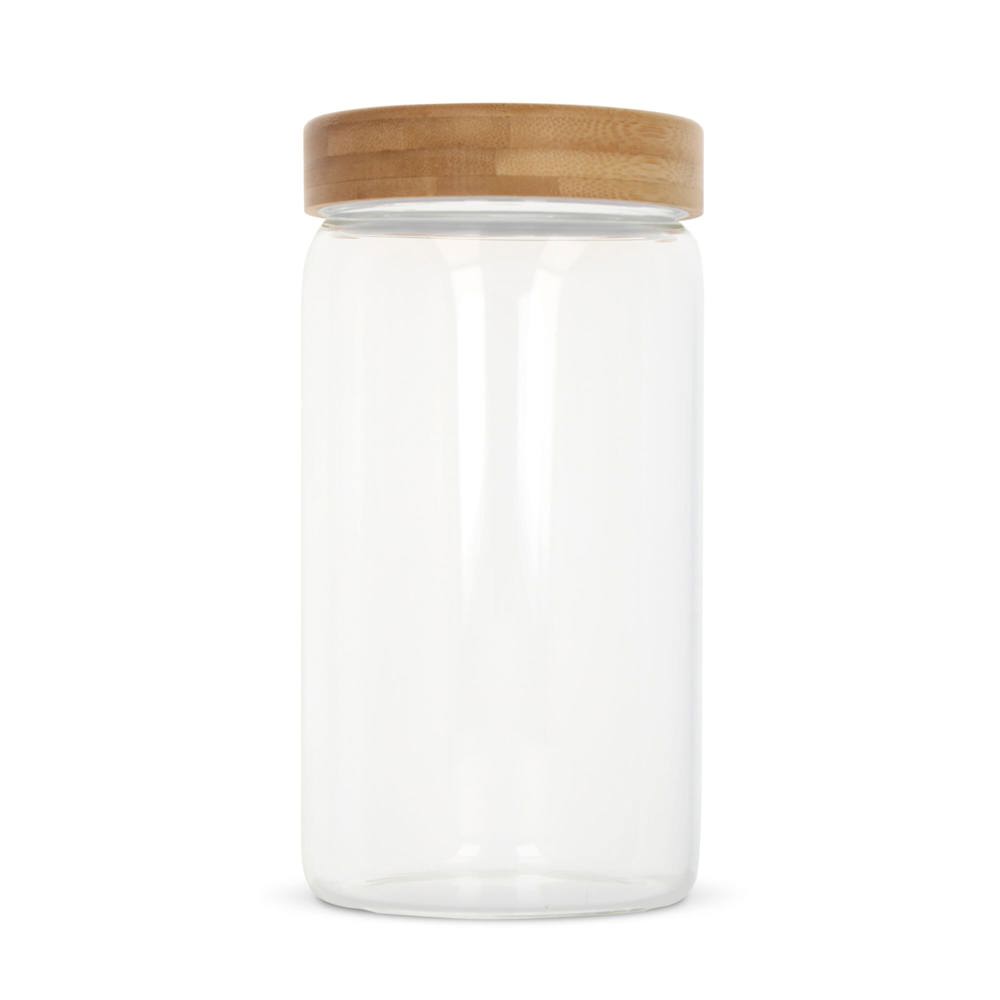 Canister glas &amp; bamboe 1200ml