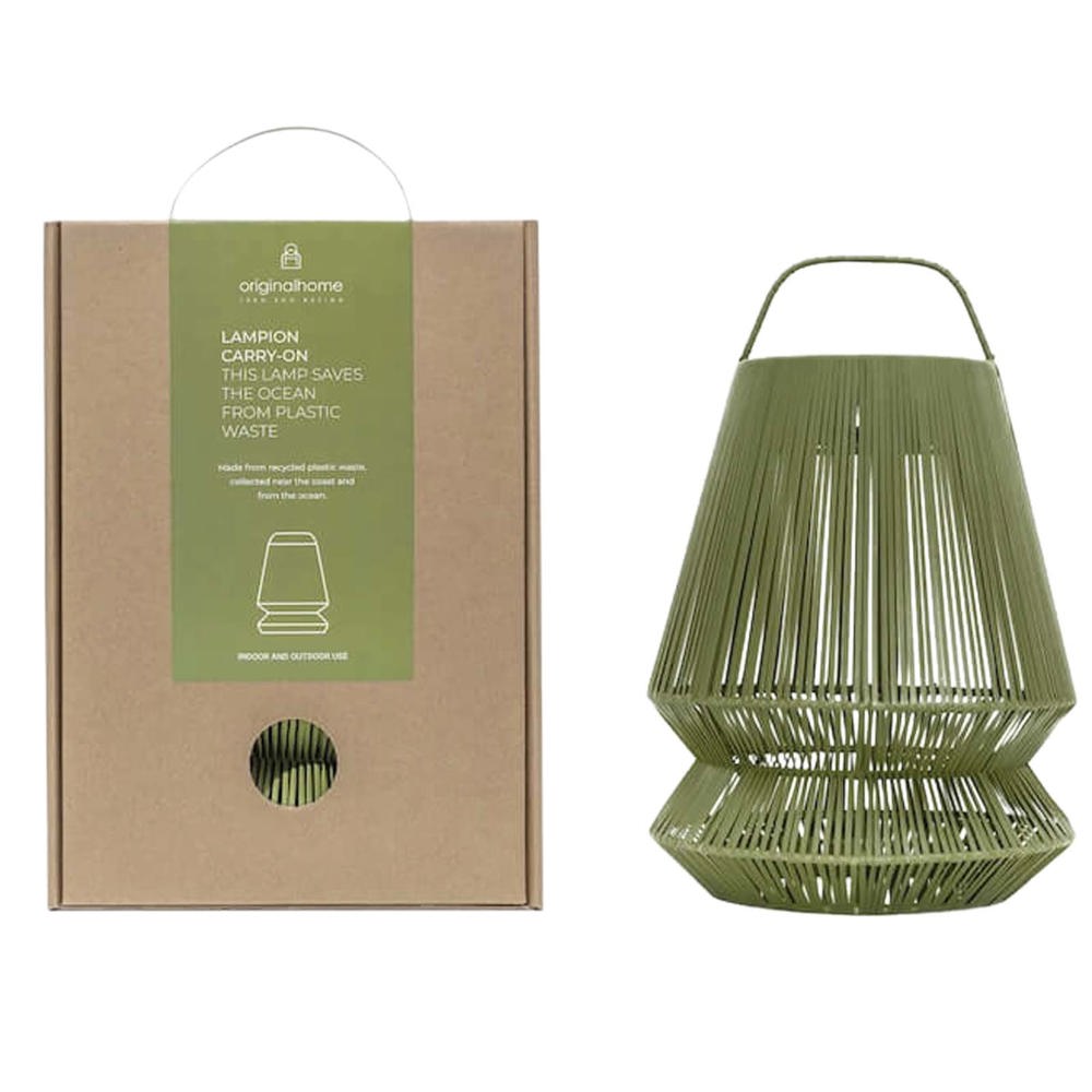 Originalhome Lampion gerecyclede draagbare lampenkap - bedrukt of onbedrukt verkrijgbaar - Groen
