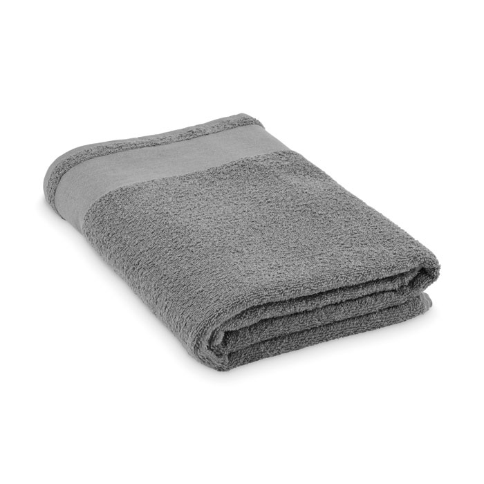 ISLAND 100 - Katoenen badhanddoek - bedrukt of onbedrukt verkrijgbaar - Steengrijs