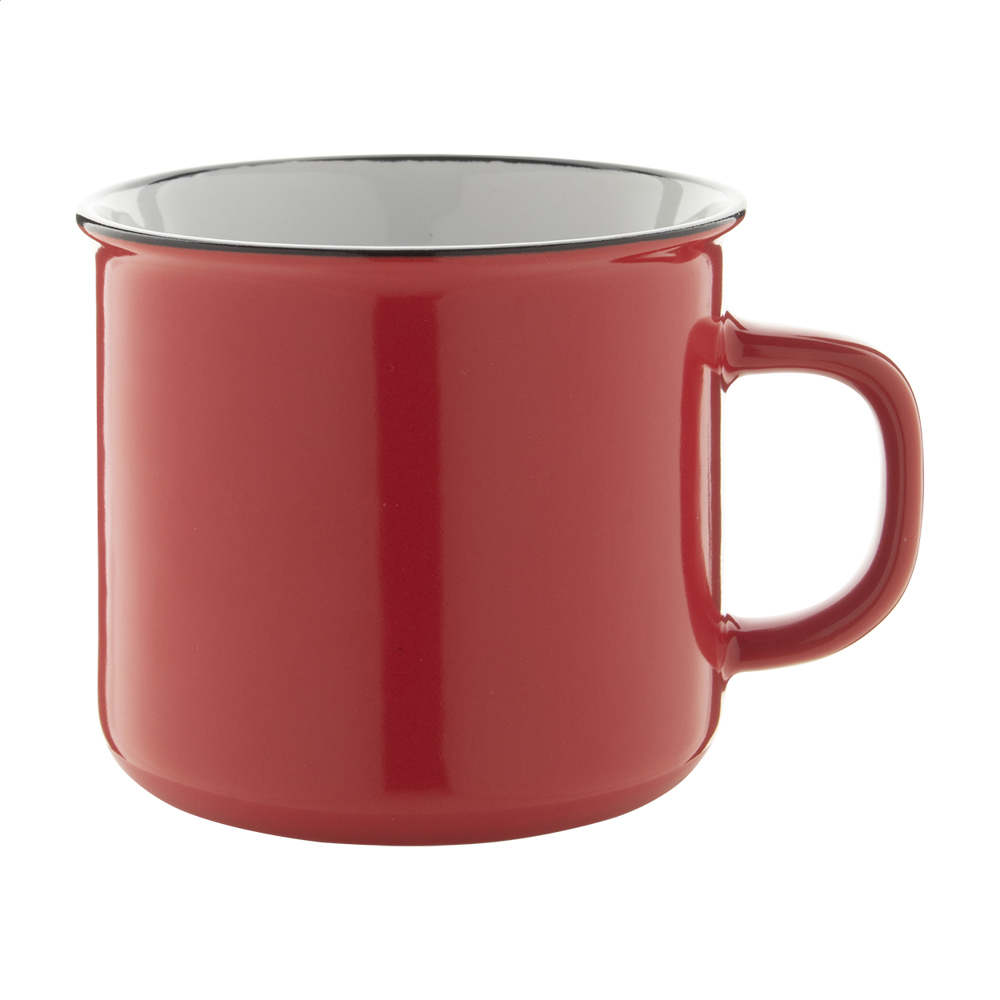 Woodstock - vintage mok - voor bedrijven en relatiegeschenken - rood/wit