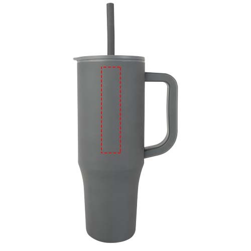 Brady 900 ml RCS gecertificeerde geïsoleerde beker met siliconen rietje