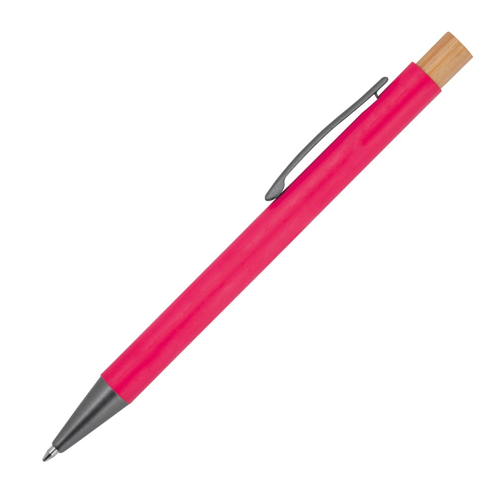 Pen van gerecycled aluminium met bamboe drukker
