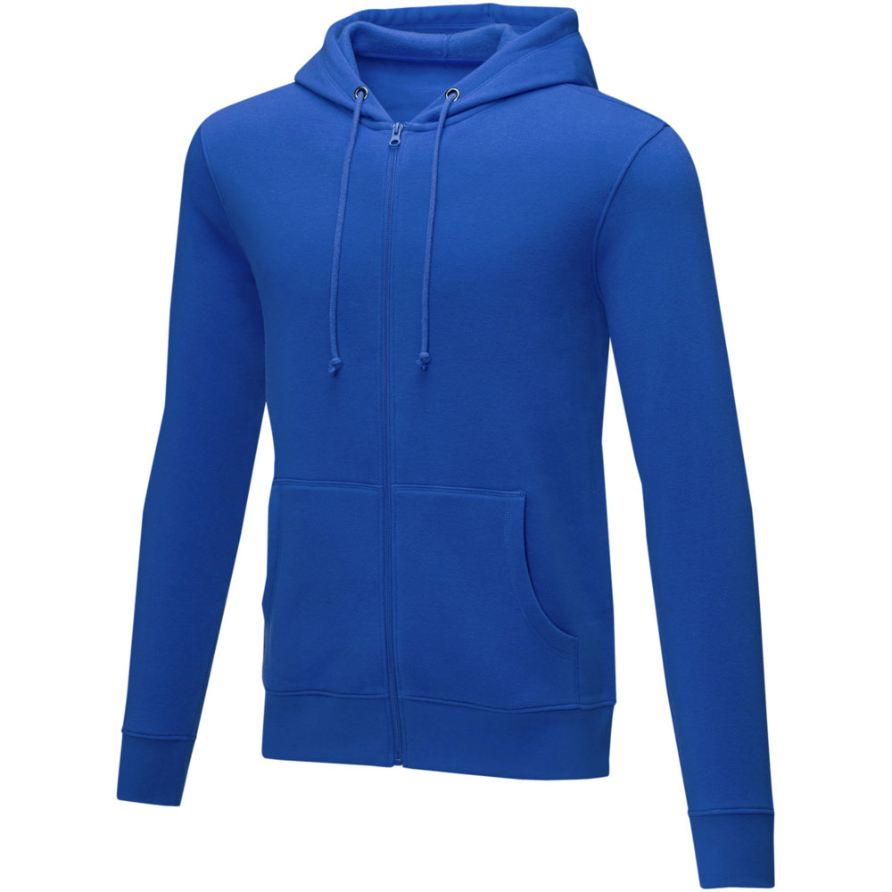 Theron heren hoodie met ritssluiting - met logo of onbedrukt bestellen - blauw