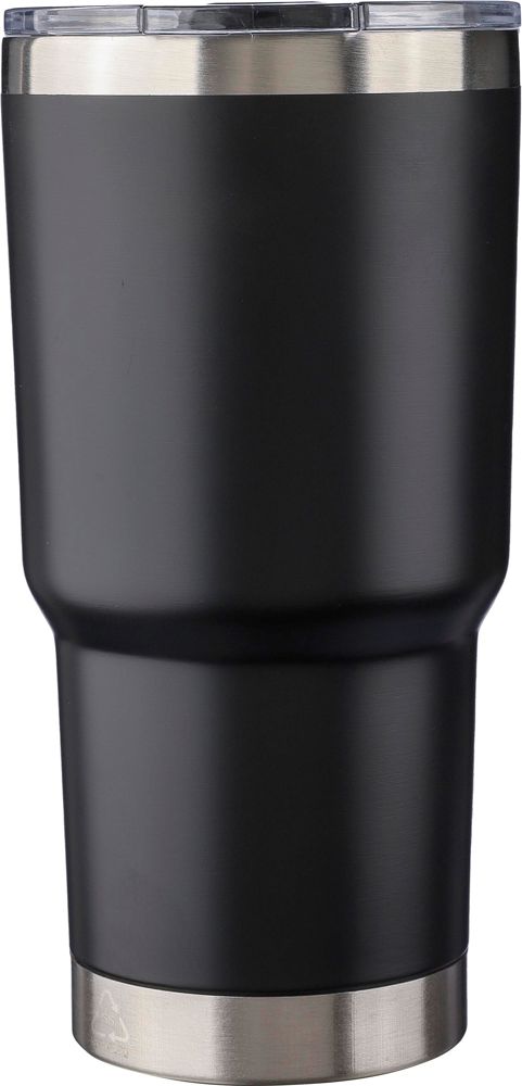 Roestvrijstalen dubbelwandige drinkbeker 590 ml Arnold - voor bedrijven en relatiegeschenken - zwart