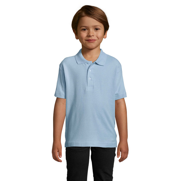 SUMMER II KIDS - SUMMER II KIDS Polo 170g - voor bedrijven en relatiegeschenken - Sky Blue Pique