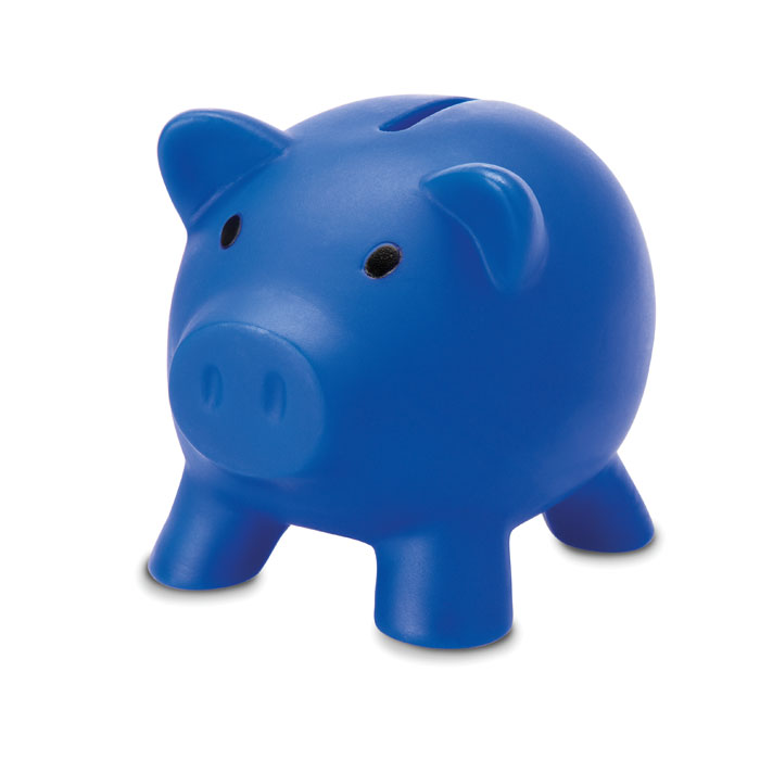 SOFTCO - Spaarvarken - voor bedrijven en relatiegeschenken - blauw