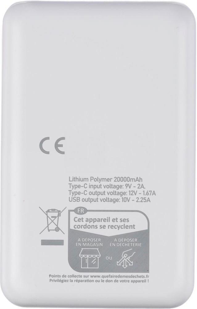 Gerecyclede ABS-powerbank Rayen